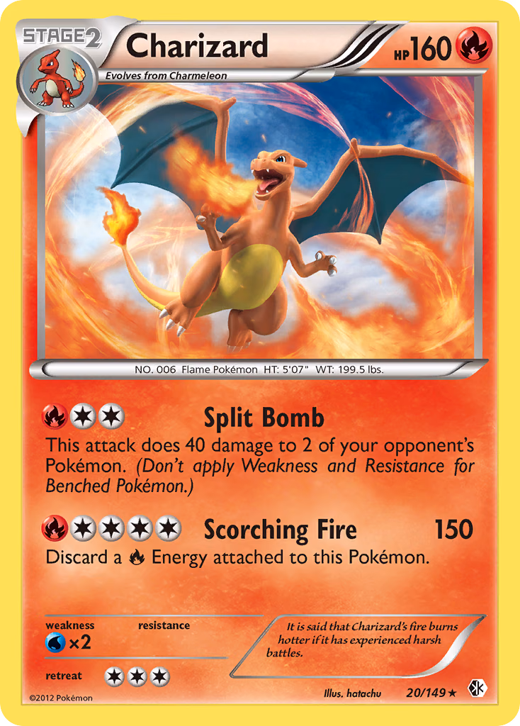 Charizard Pokemon card (20/149, Boundaries Crossed)