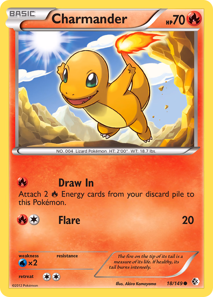 Charmander Pokemon card (18/149, Boundaries Crossed)