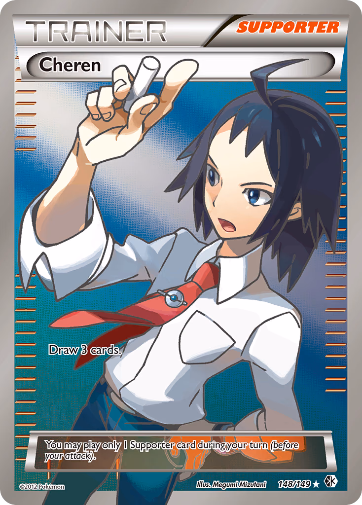 Cheren Pokemon card (148/149, Boundaries Crossed)