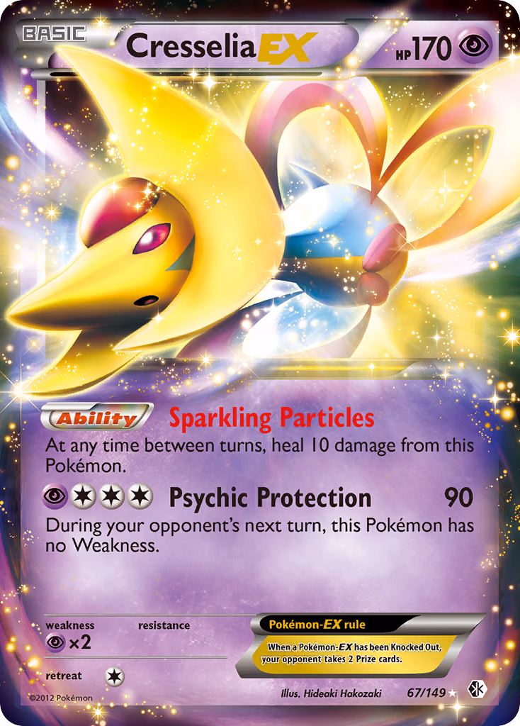Cresselia-EX Pokemon card (67/149, Boundaries Crossed)