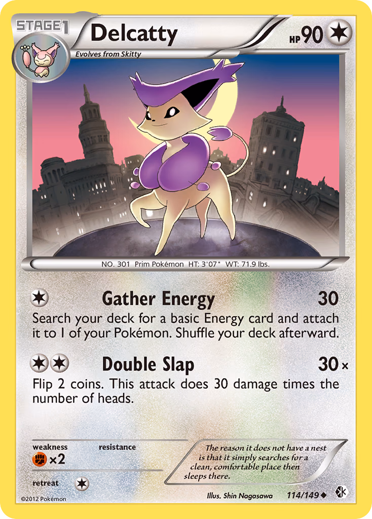 Delcatty Pokemon card (114/149, Boundaries Crossed)