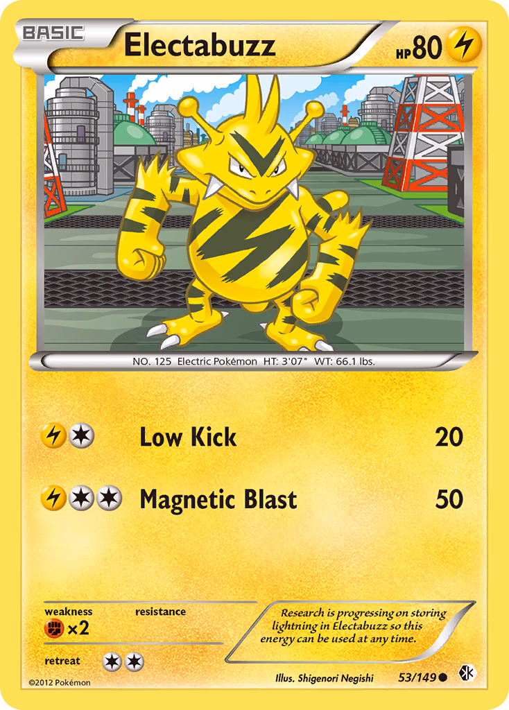 Electabuzz Pokemon card (53/149, Boundaries Crossed)