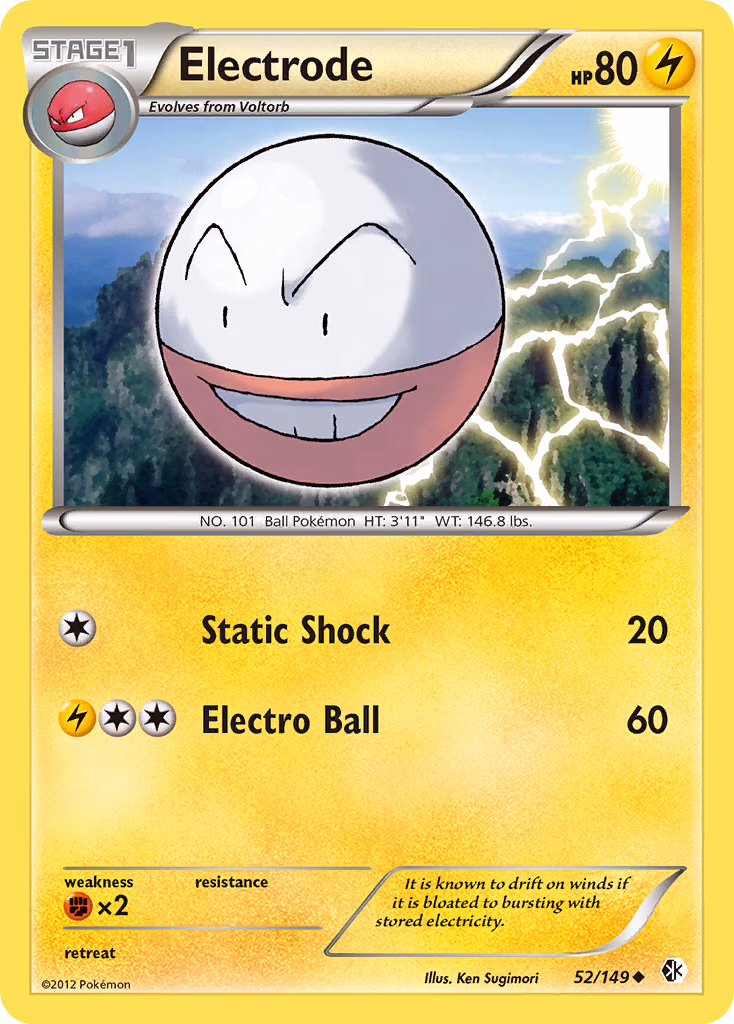 Electrode Pokemon card (52/149, Boundaries Crossed)