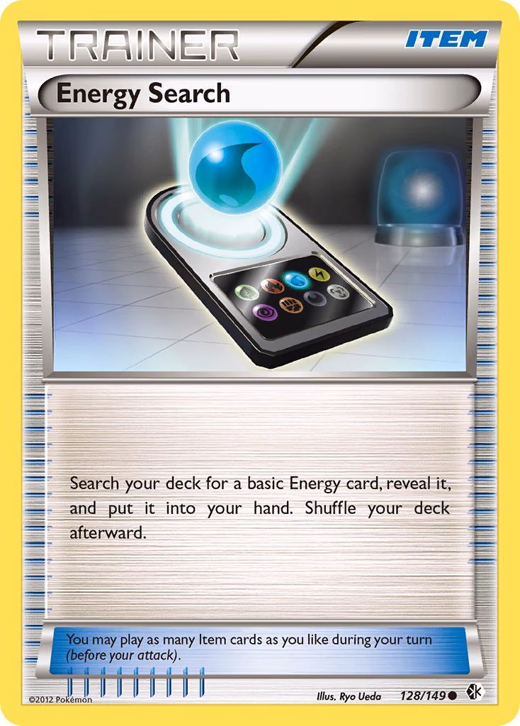 Energy Search Pokemon card (128/149, Boundaries Crossed)