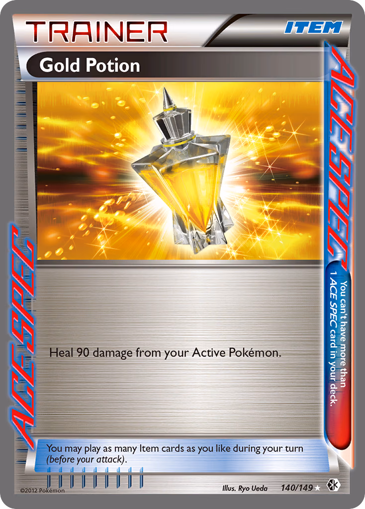 Gold Potion Pokemon card (140/149, Boundaries Crossed)