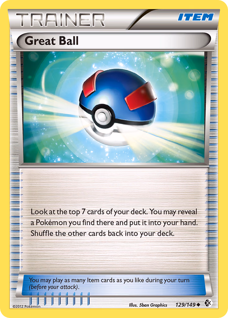Great Ball Pokemon card (129/149, Boundaries Crossed)