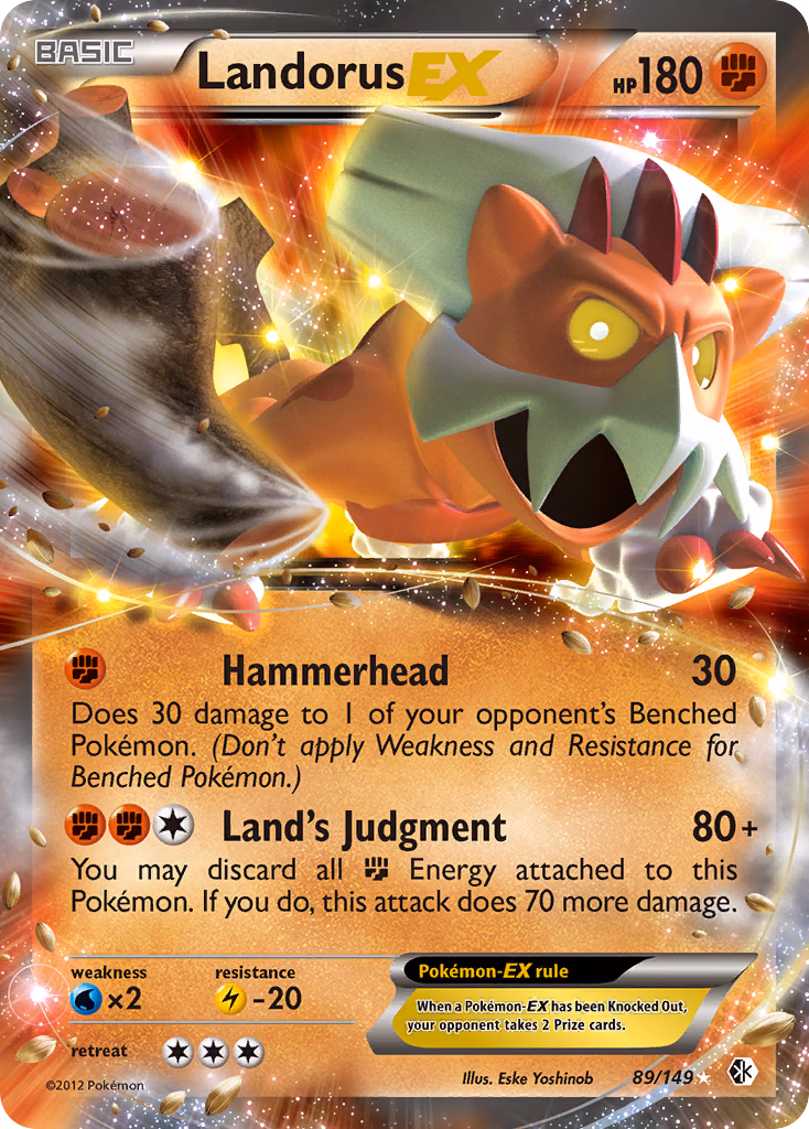 Landorus-EX Pokemon card (89/149, Boundaries Crossed)