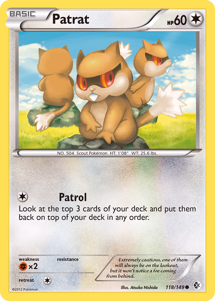 Patrat Pokemon card (118/149, Boundaries Crossed)