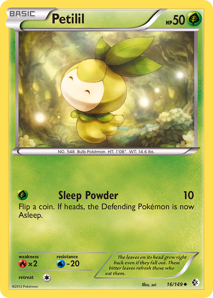 Petilil Pokemon card (16/149, Boundaries Crossed)