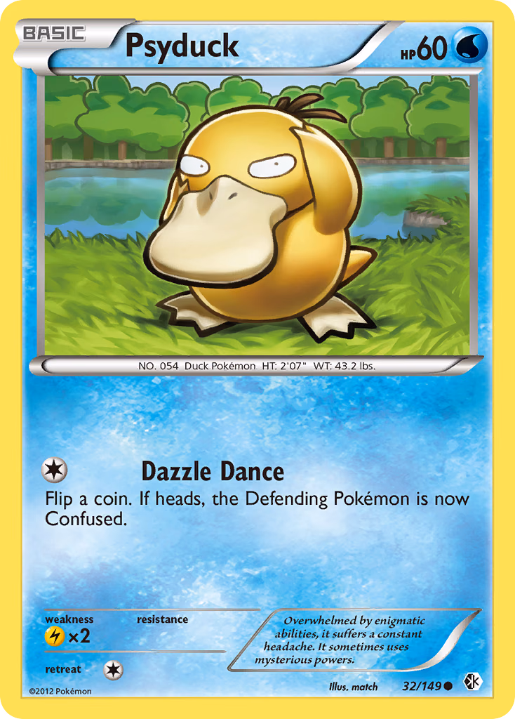 Psyduck Pokemon card (32/149, Boundaries Crossed)