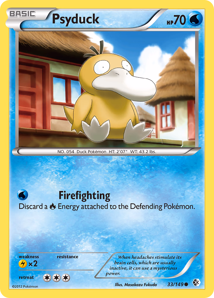Psyduck Pokemon card (33/149, Boundaries Crossed)