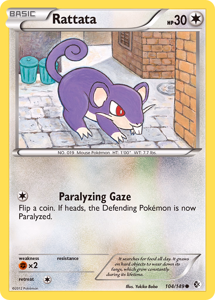 Rattata Pokemon card (104/149, Boundaries Crossed)