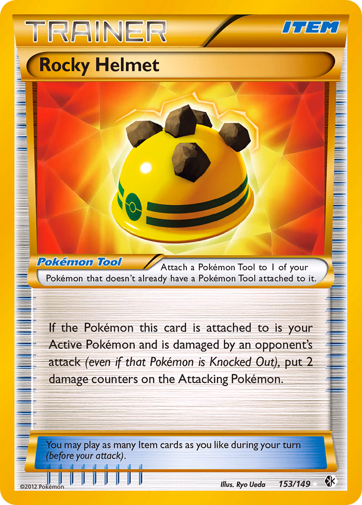 Rocky Helmet Pokemon card (153/149, Boundaries Crossed)