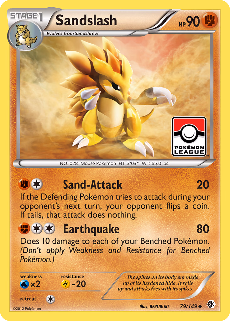 Sandslash Pokemon card (79/149, Boundaries Crossed)