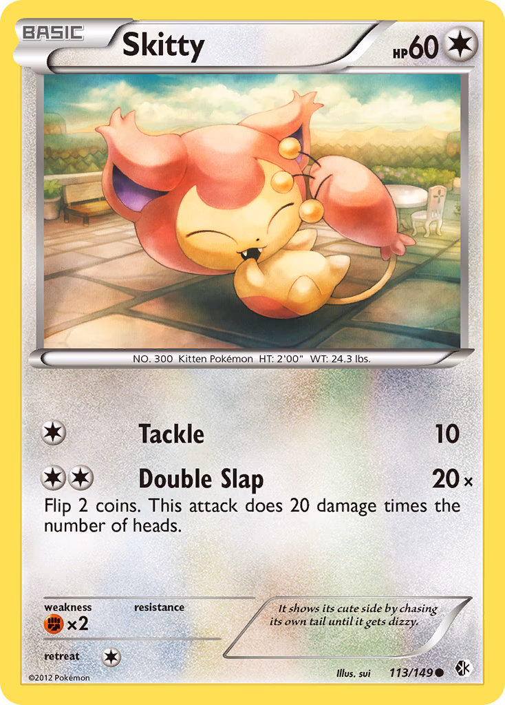 Skitty Pokemon card (113/149, Boundaries Crossed)