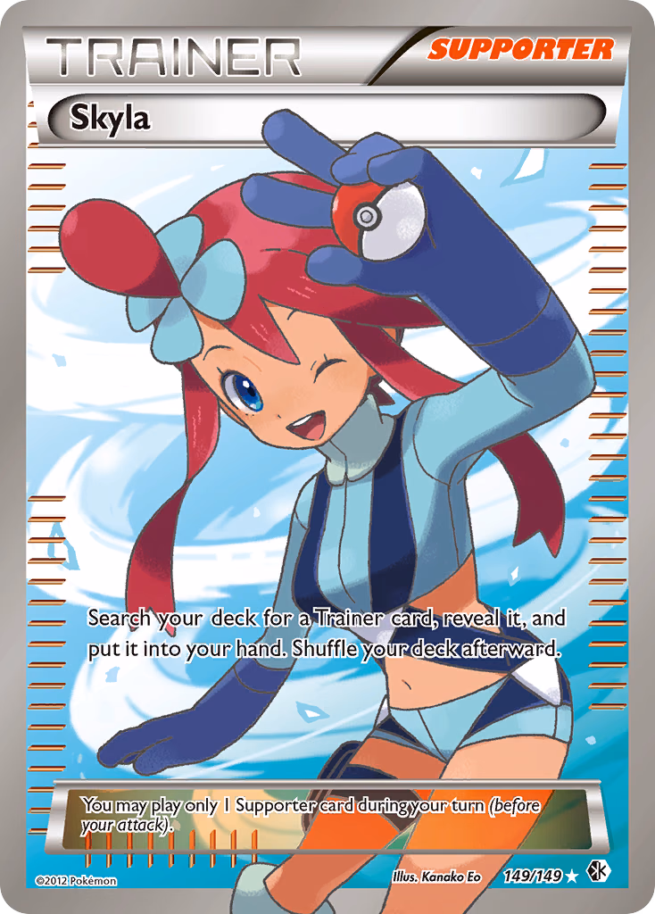 Skyla Pokemon card (149/149, Boundaries Crossed)