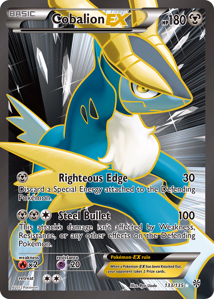 Cobalion-EX Pokemon card (133/135, Plasma Storm)