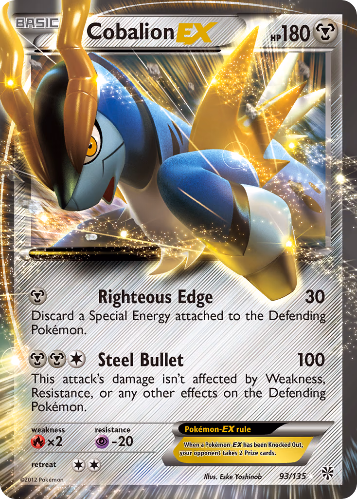 Cobalion-EX Pokemon card (93/135, Plasma Storm)