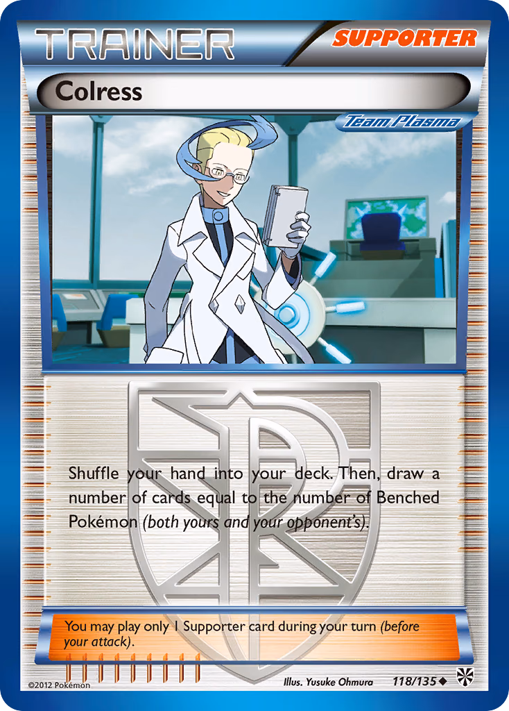 Colress Pokemon card (118/135, Plasma Storm)