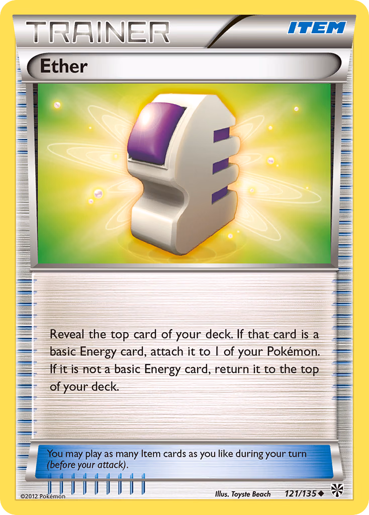 Ether Pokemon card (121/135, Plasma Storm)