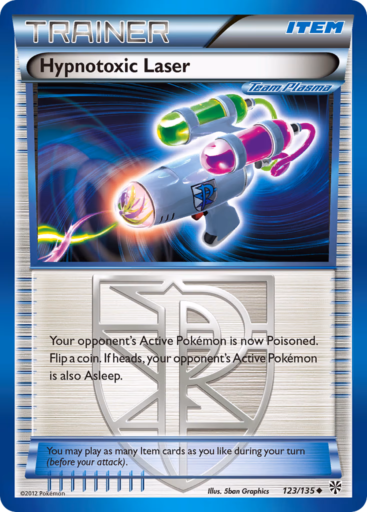 Hypnotoxic Laser Pokemon card (123/135, Plasma Storm)