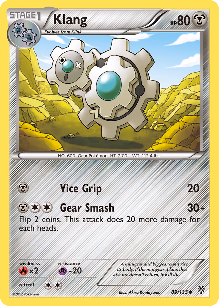 Klang Pokemon card (89/135, Plasma Storm)