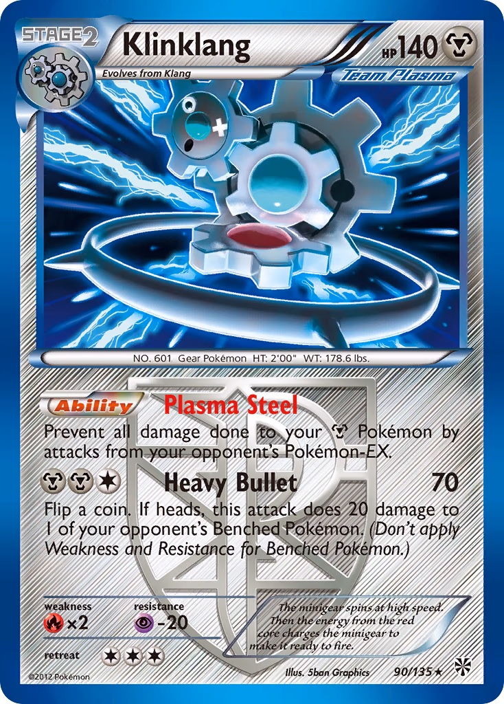 Klinklang Pokemon card (90/135, Plasma Storm)