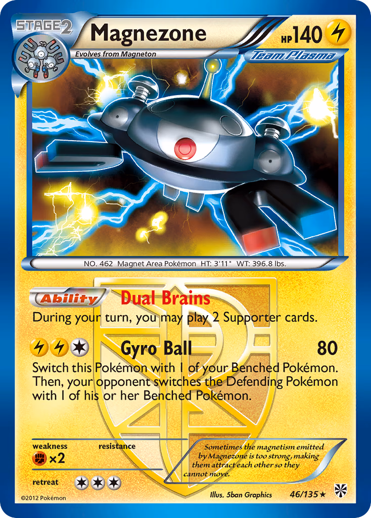 Magnezone Pokemon card (46/135, Plasma Storm)