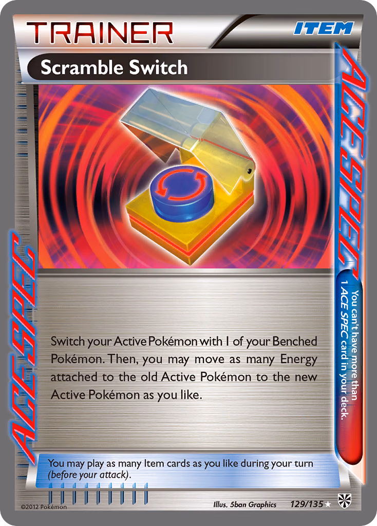 Scramble Switch Pokemon card (129/135, Plasma Storm)