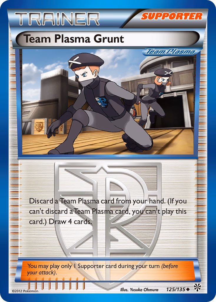Team Plasma Grunt Pokemon card (125/135, Plasma Storm)