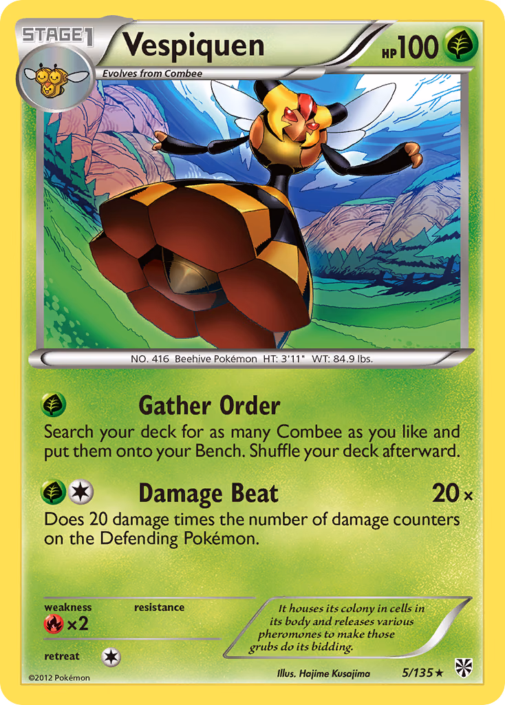 Vespiquen Pokemon card (5/135, Plasma Storm)