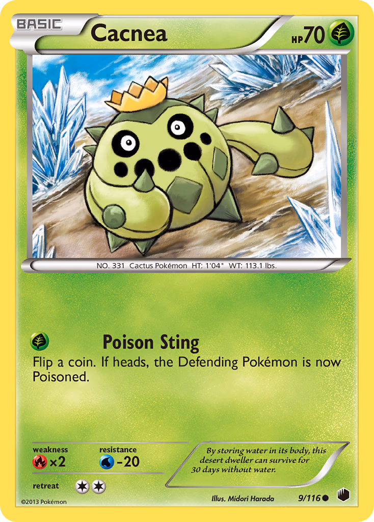 Cacnea Pokemon card (9/116, Plasma Freeze)