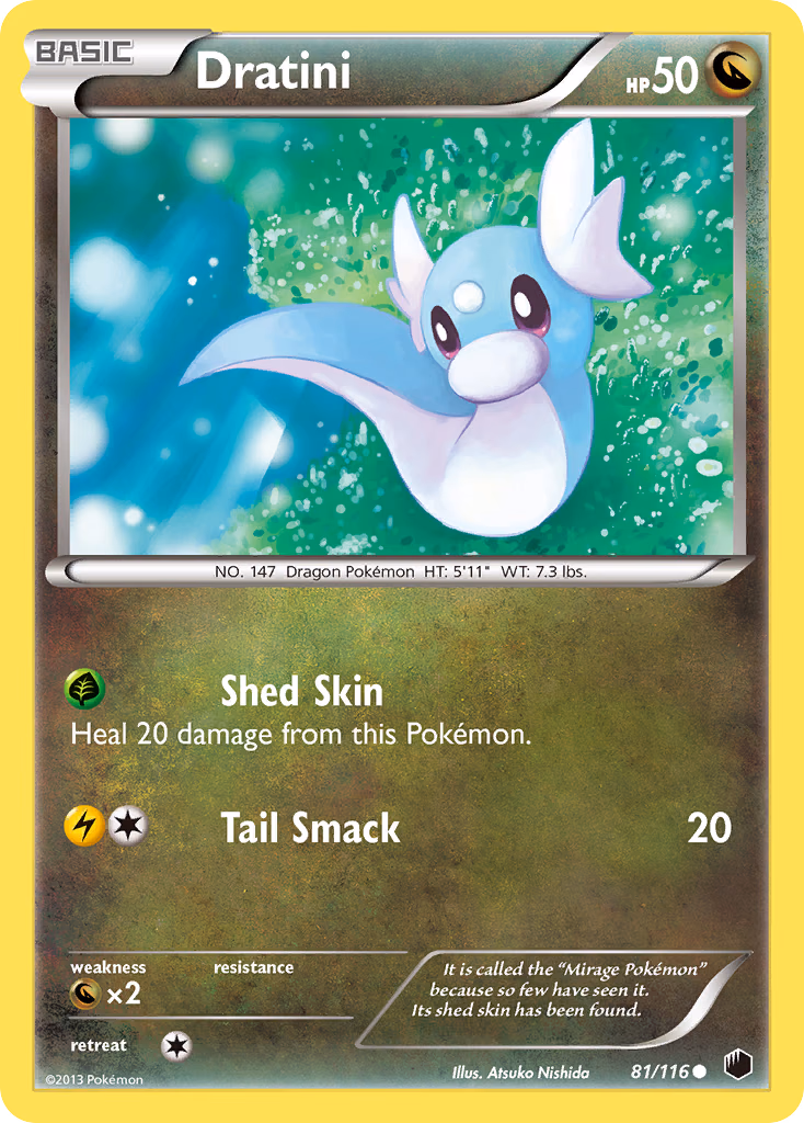 Dratini Pokemon card (81/116, Plasma Freeze)