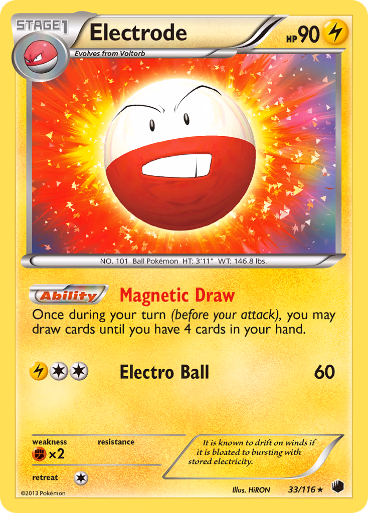 Electrode Pokemon card (33/116, Plasma Freeze)