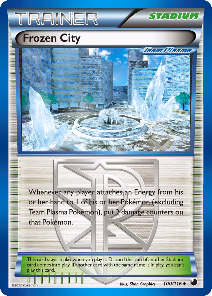 Frozen City Pokemon card (100/116, Plasma Freeze)