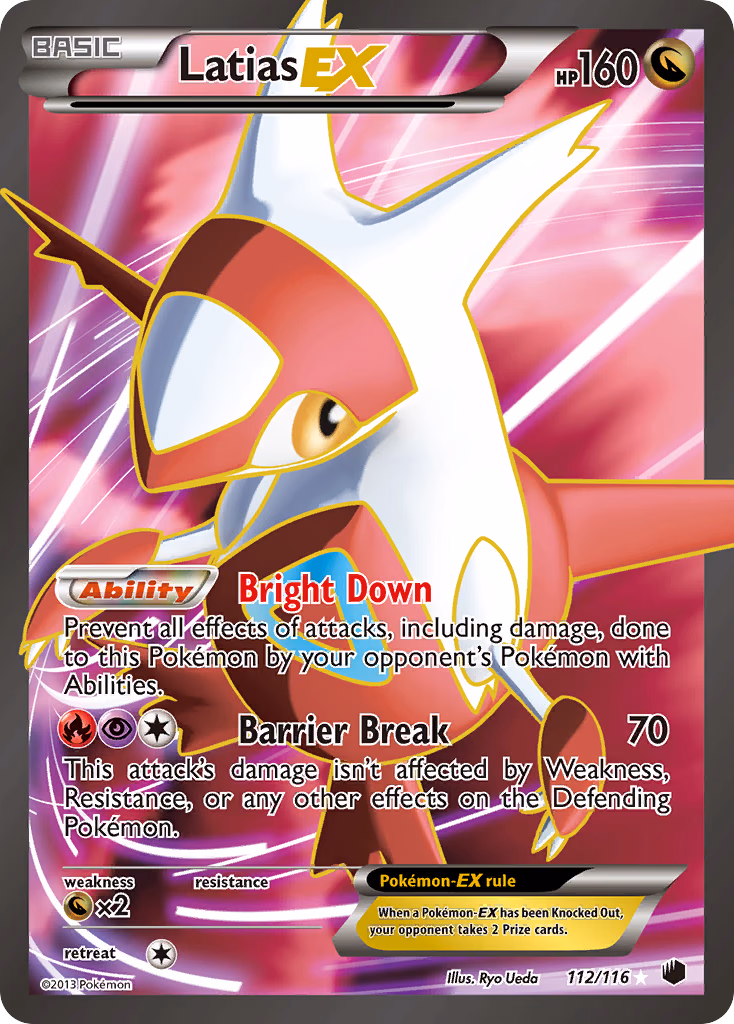 Latias-EX Pokemon card (112/116, Plasma Freeze)