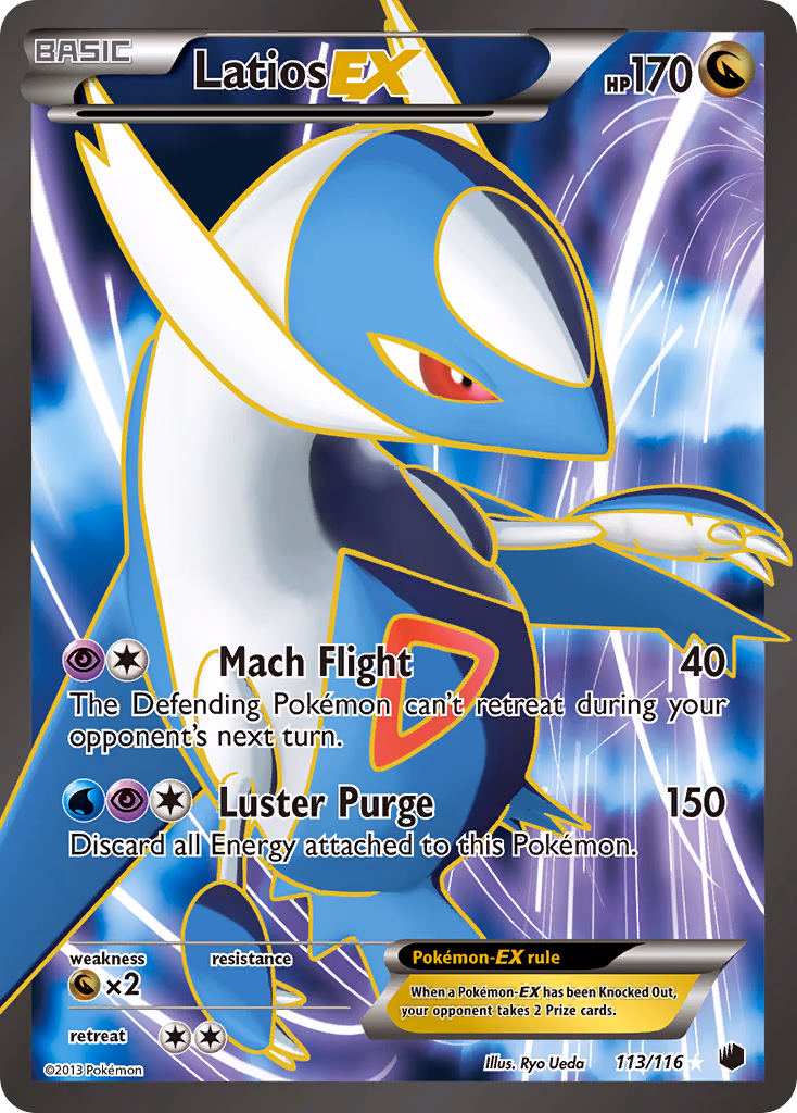 Latios-EX Pokemon card (113/116, Plasma Freeze)