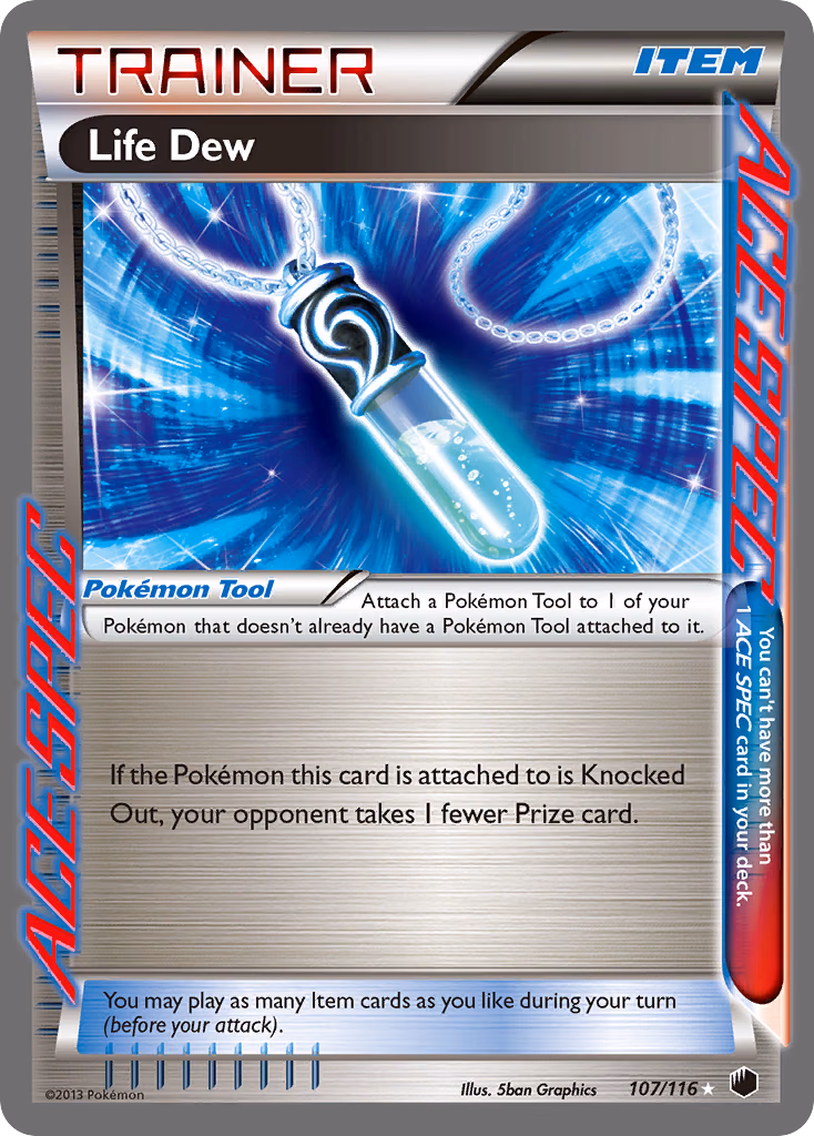 Life Dew Pokemon card (107/116, Plasma Freeze)