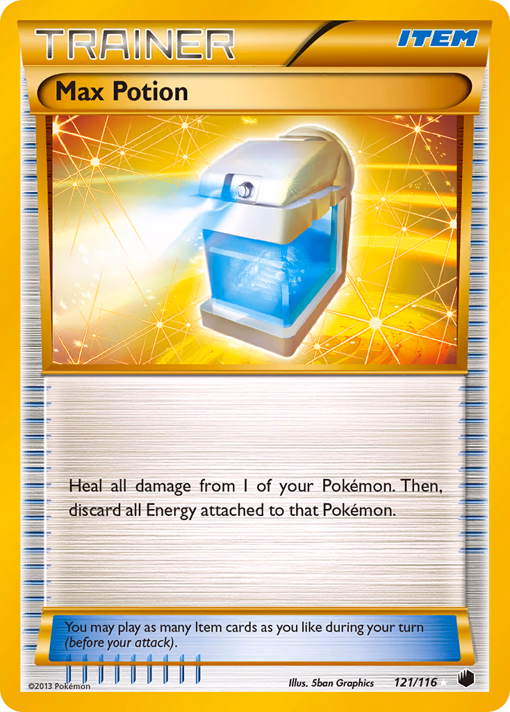 Max Potion Pokemon card (121/116, Plasma Freeze)