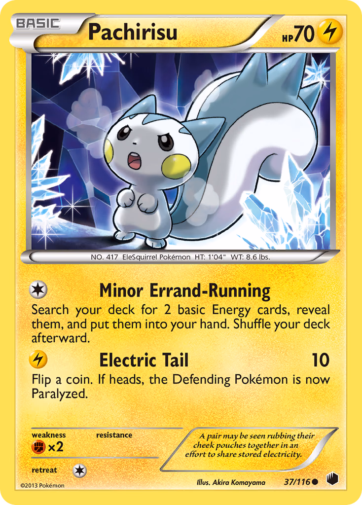 Pachirisu Pokemon card (37/116, Plasma Freeze)