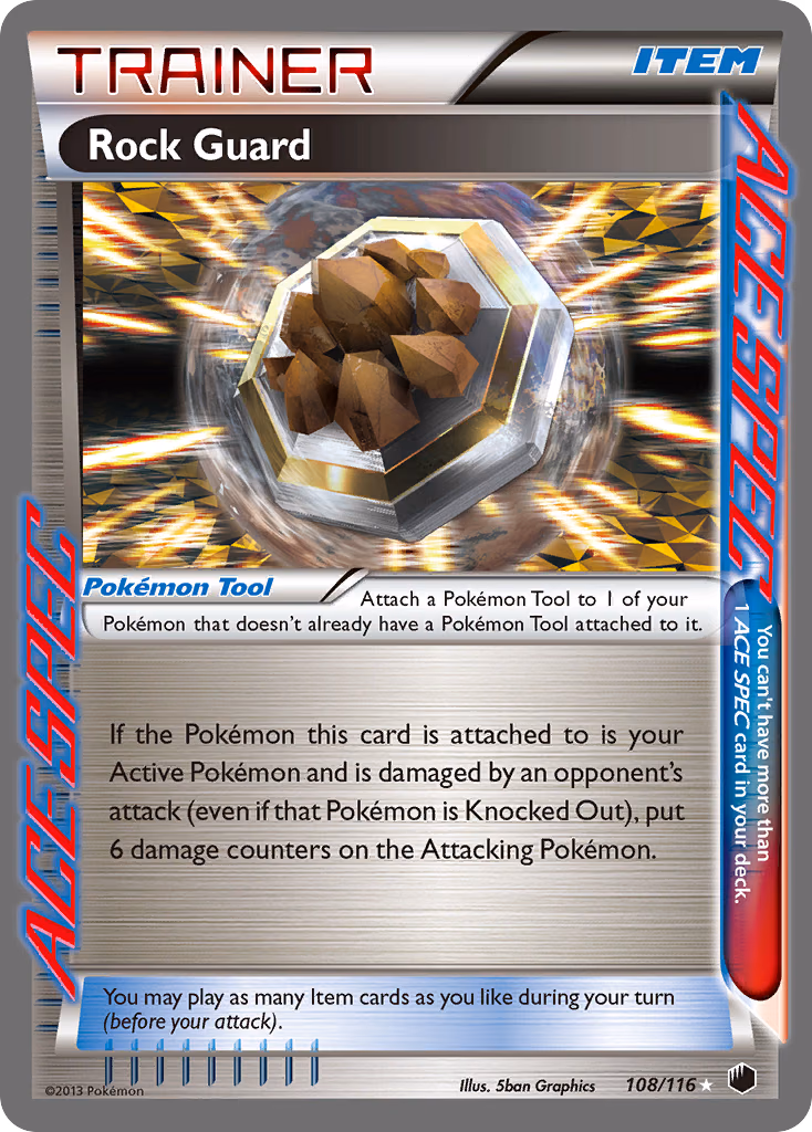 Rock Guard Pokemon card (108/116, Plasma Freeze)