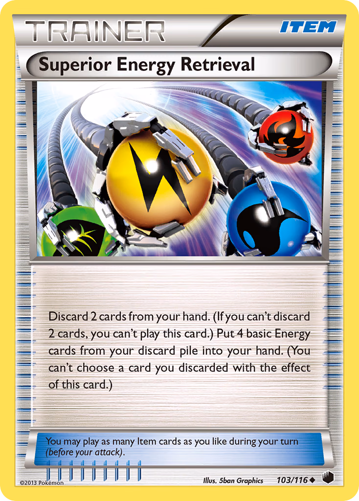 Superior Energy Retrieval Pokemon card (103/116, Plasma Freeze)