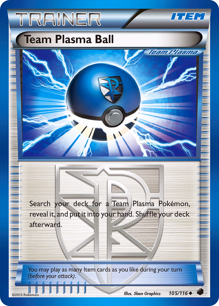 Team Plasma Ball Pokemon card (105/116, Plasma Freeze)