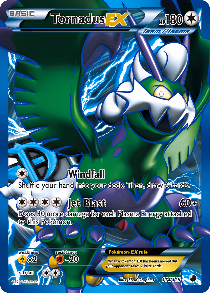 Tornadus-EX Pokemon card (114/116, Plasma Freeze)