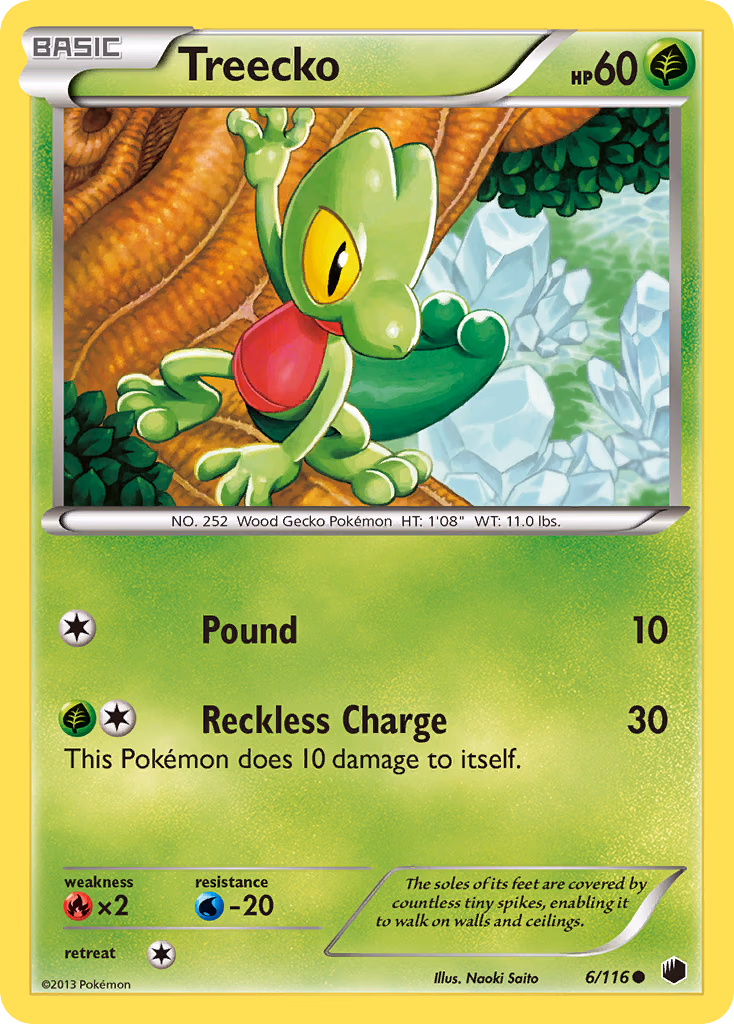 Treecko Pokemon card (6/116, Plasma Freeze)