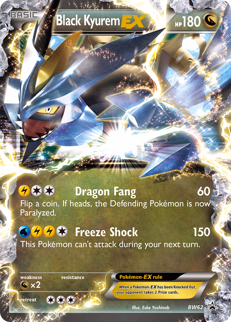 Black Kyurem-EX Pokemon card (BW62, BW Black Star Promos)