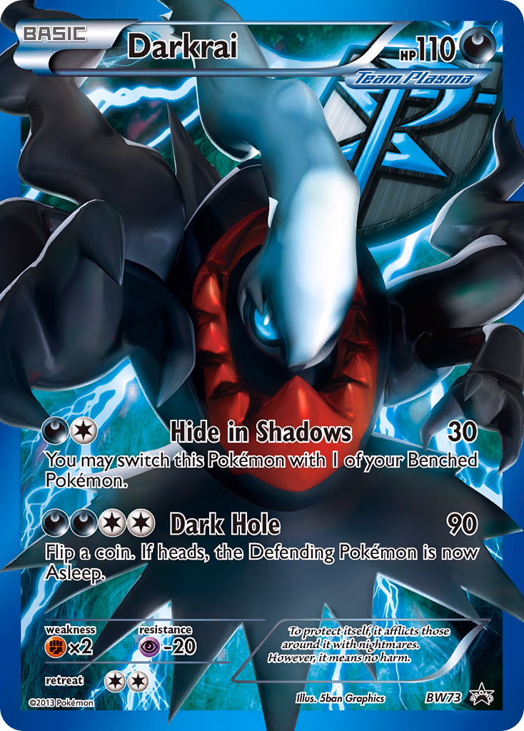 Darkrai Pokemon card (BW73, BW Black Star Promos)