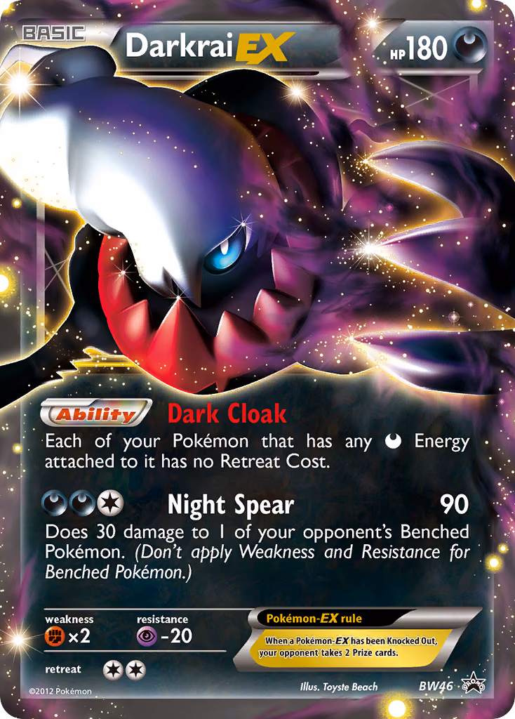 Darkrai-EX Pokemon card (BW46, BW Black Star Promos)