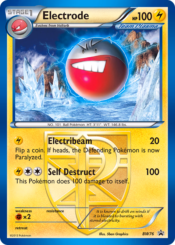 Electrode Pokemon card (BW76, BW Black Star Promos)