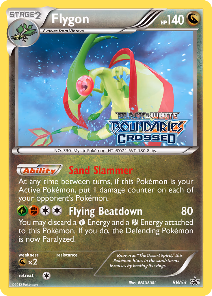 Flygon Pokemon card (BW53, BW Black Star Promos)